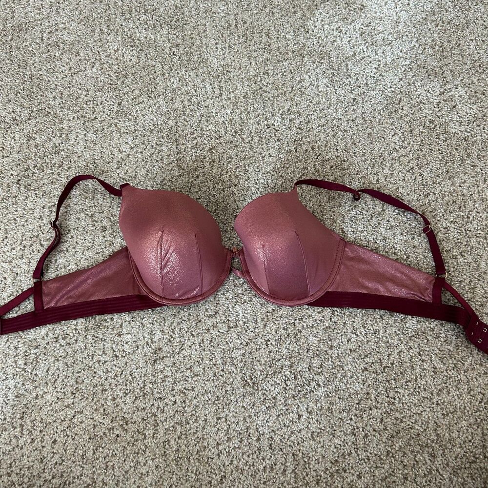 Savage X Fenty Women's‎ Core Microfiber Metallic T-Shirt Bra pink Size 36D